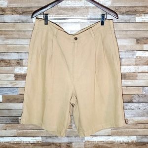 Tan Jos. A. Bank Linen Shorts